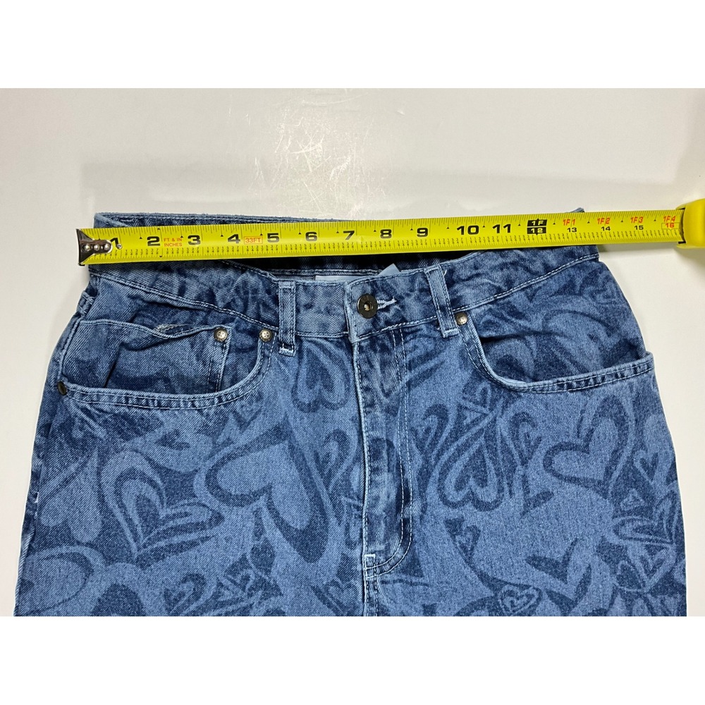 The Ragged Priest Crush Jeans High Waisted Straight Leg Womens 28 Wavy Heart - Picture 4 of 16